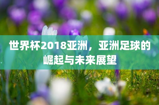 世界杯2018亚洲，亚洲足球的崛起与未来展望