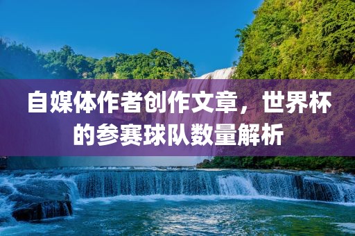 自媒体作者创作文章，世界杯的参赛球队数量解析