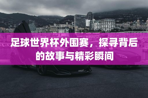 足球世界杯外围赛，探寻背后的故事与精彩瞬间