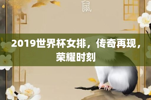 2019世界杯女排，传奇再现，荣耀时刻