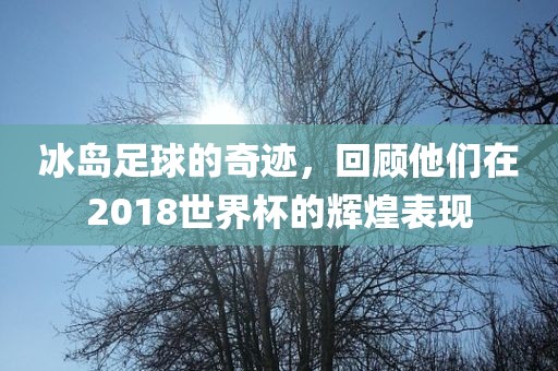 冰岛足球的奇迹，回顾他们在2018世界杯的辉煌表现