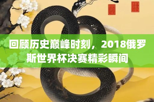 回顾历史巅峰时刻，2018俄罗斯世界杯决赛精彩瞬间