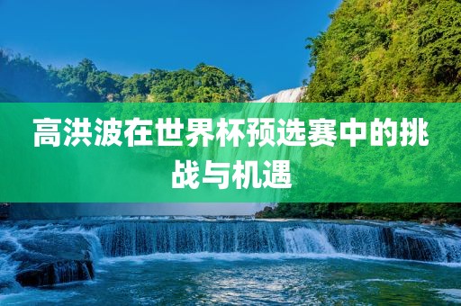 高洪波在世界杯预选赛中的挑战与机遇