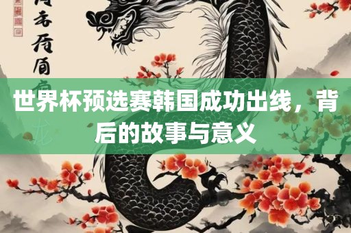 世界杯预选赛韩国成功出线，背后的故事与意义