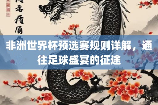 非洲世界杯预选赛规则详解，通往足球盛宴的征途