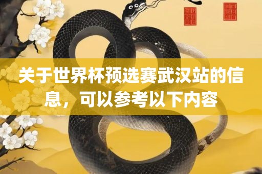 关于世界杯预选赛武汉站的信息，可以参考以下内容吉安市靖泰电力工程有限公司