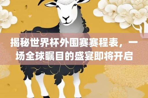 揭秘世界杯外围赛赛程表，一场全球瞩目的盛宴即将开启