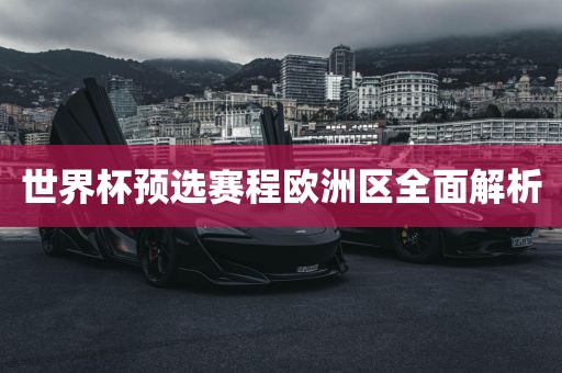 世界杯预选赛程
