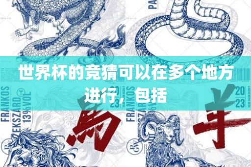 世界杯的竞猜可以在多个地方进行，包括