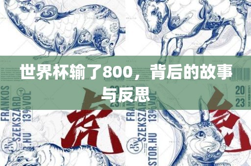 世界杯输了800，背后的故事与反思