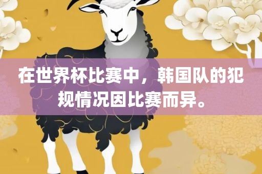 在世界杯比赛中，韩国队的犯规情况因比赛而异。