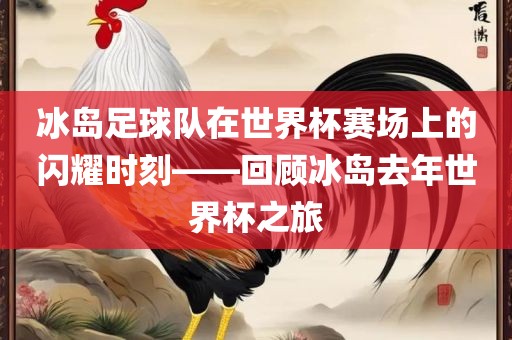 冰岛足球队在世界杯赛场上的闪耀时刻——回顾冰岛去年世界杯之旅吉安市靖泰电力工程有限公司