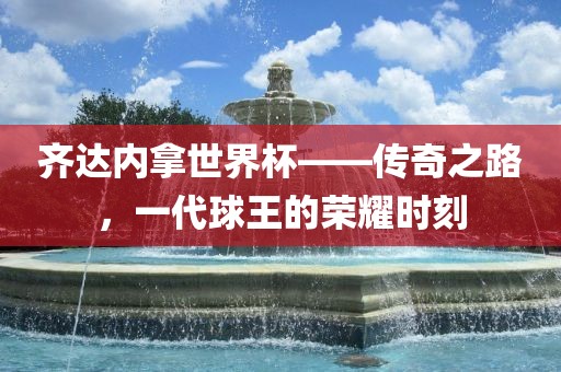 齐达内拿世界杯——传奇之路，一代球王的荣耀时刻