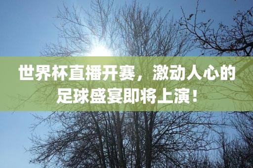 世界杯直播开赛，激动吉安市靖泰电力工程有限公司人心的足球盛宴即将上演！