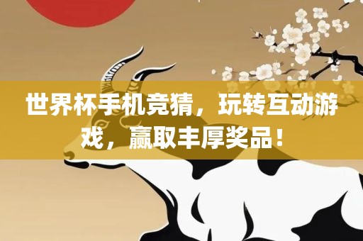 世界杯手机竞猜，玩转互动游戏，赢取丰厚奖品！