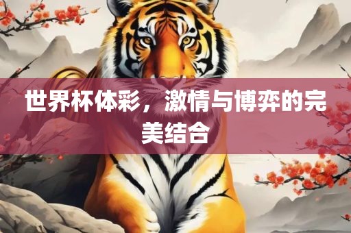 世界杯体彩，激情与博弈的完美结合