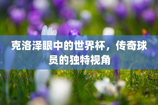 克洛泽眼中的世界杯，传奇球员的独特视角