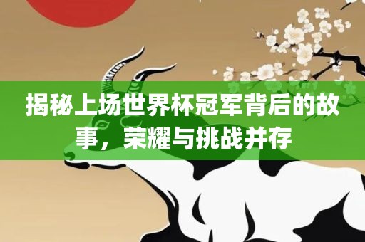 揭秘上场世界杯冠军背后的故事，荣耀与挑战并存吉安市靖泰电力工程有限公司