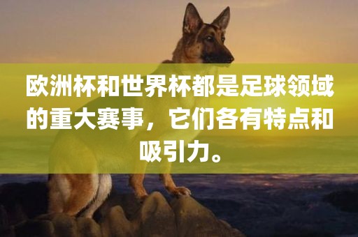 欧洲杯和世界杯都是足球领域的重大赛事，它们各有特点和吸引力。
